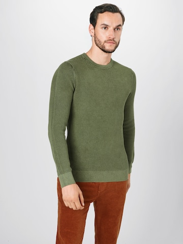 Superdry Regular fit Sweater 'Academy' in Green: front