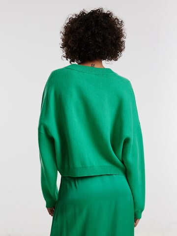 EDITED Gebreid vest 'Etta' in Groen