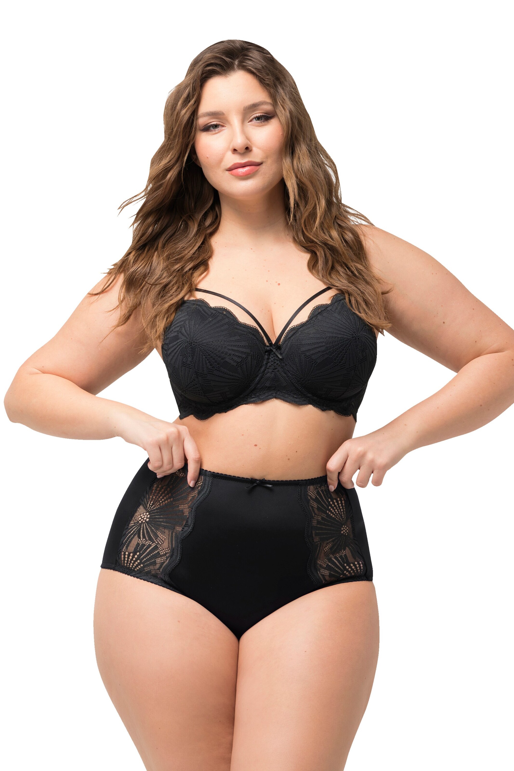 Ulla Popken Boyshorts in Black: front