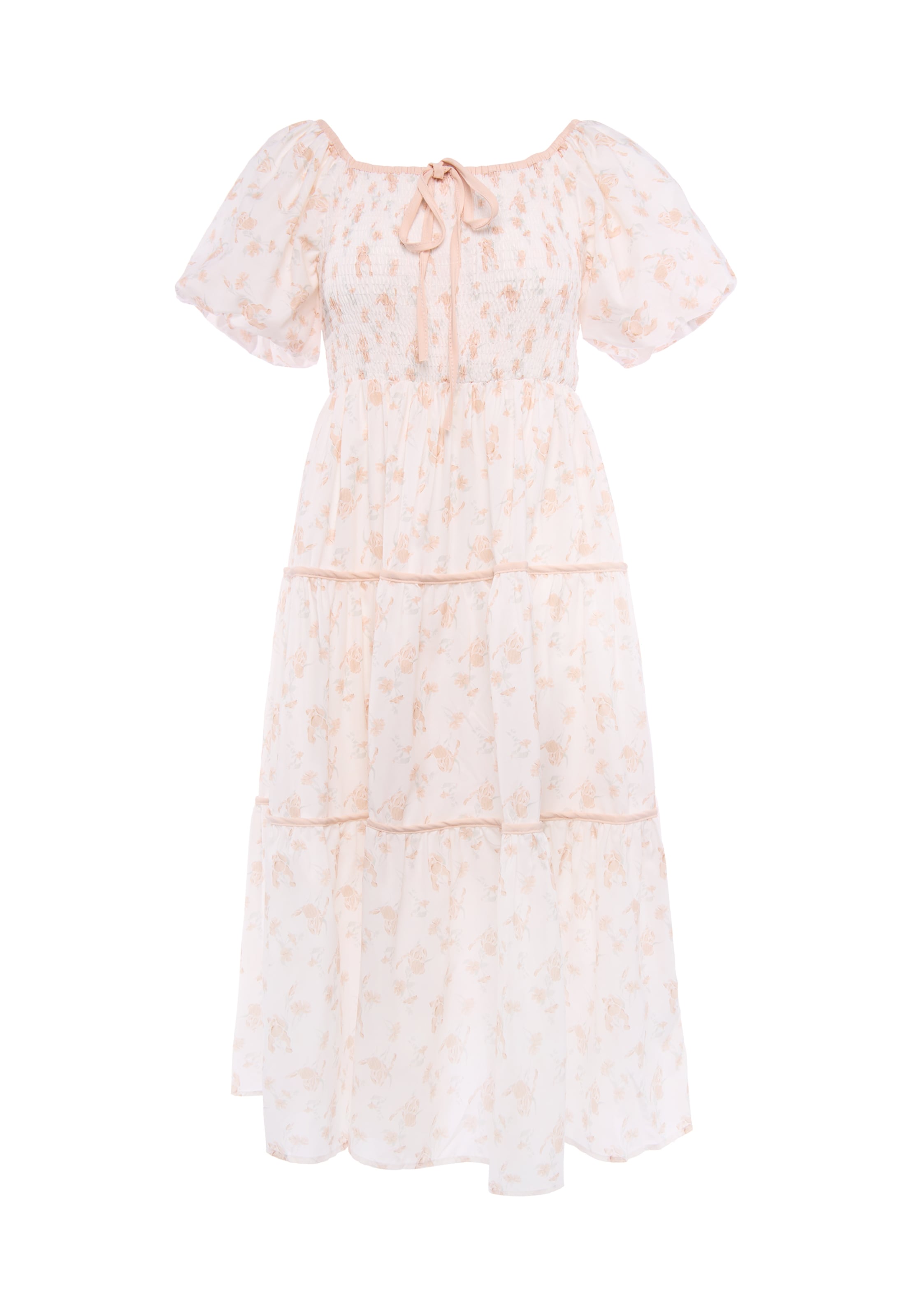Robe Usha en beige : devant