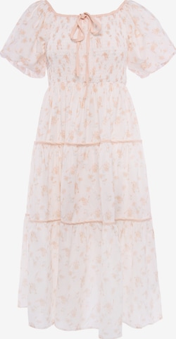 Robe Usha en beige : devant
