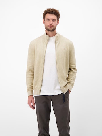 LERROS Gebreid vest in Beige: voorkant