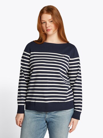 Tommy Hilfiger Curve Sweter w kolorze niebieski: przód