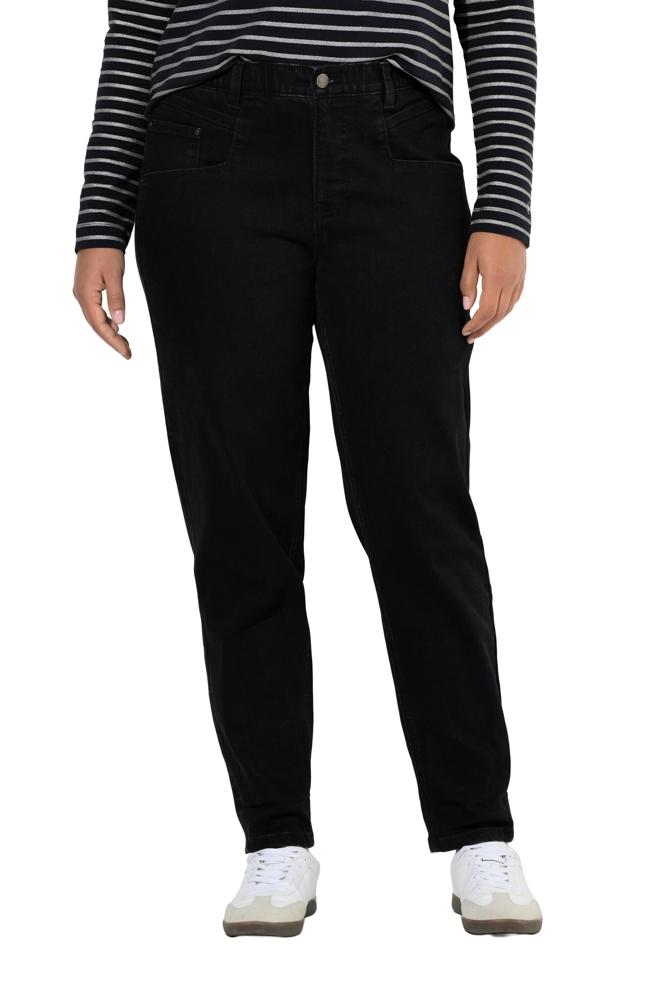 LAURASØN Slimfit Jeans in Zwart: voorkant