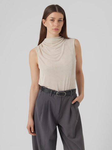 VERO MODA Top 'NARA' w kolorze szary: przód