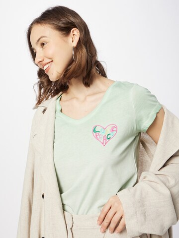Key Largo T-Shirt 'Heartbeat' in Grün