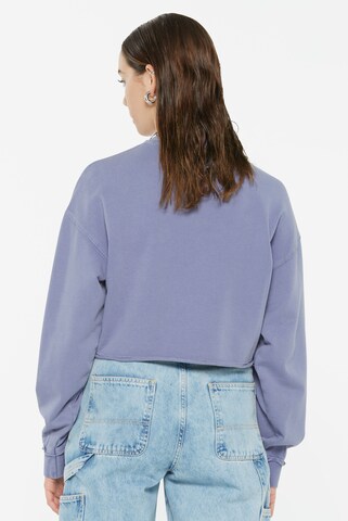 Harlem Soul LO-LA Cropped Sweatshirt printed in Lila