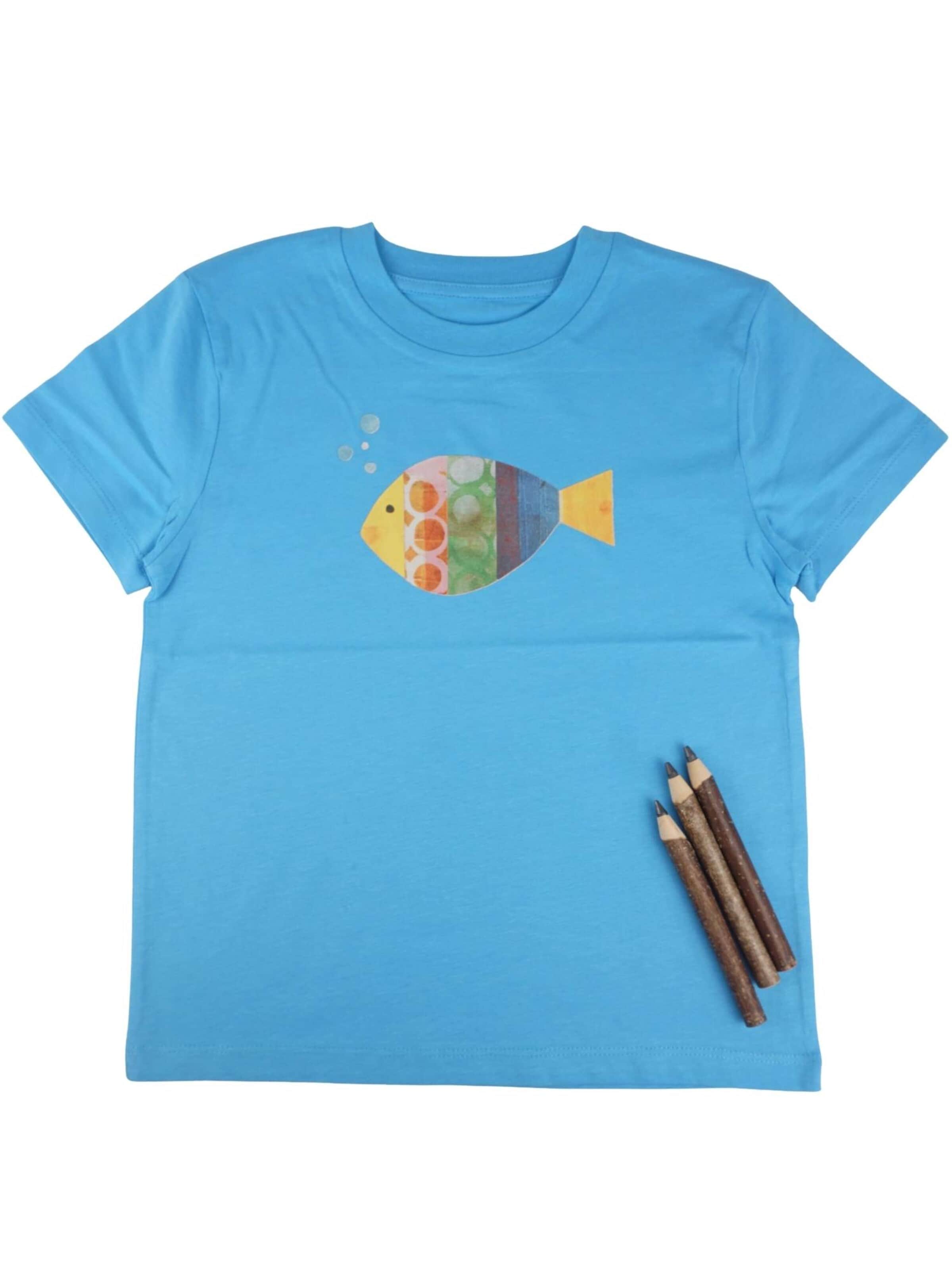 T-Shirt 'Fisch' MelaDi en bleu