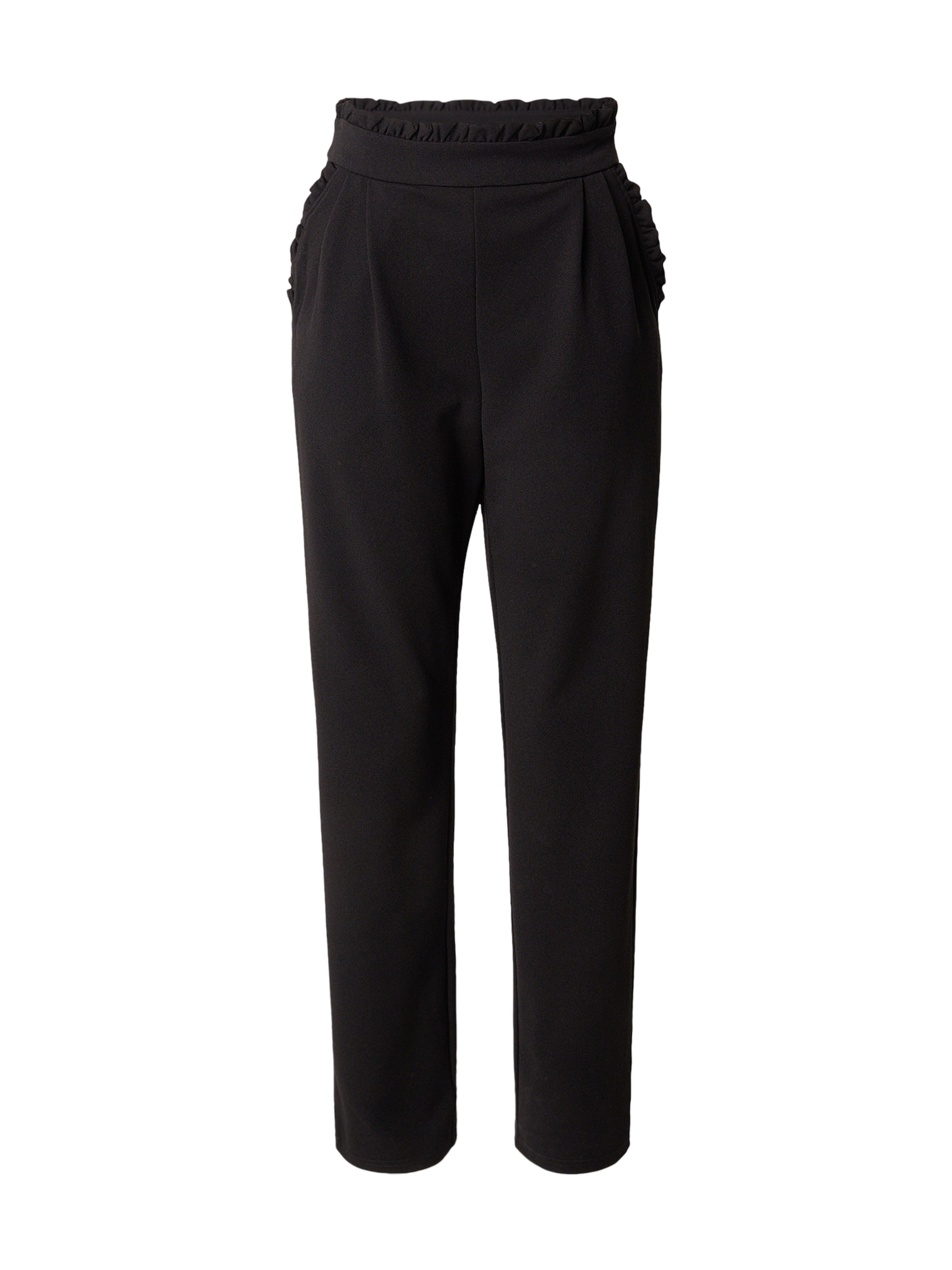 ABOUT YOU Regular Veckad byxa 'Jeromina' i svart: framsida