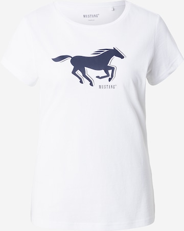 MUSTANG Koszulka 'STYLE LOA' w kolorze biały: przód