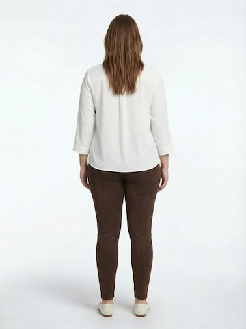 Guido Maria Kretschmer Curvy Skinny Legginsy 'Viviana' w kolorze brązowy