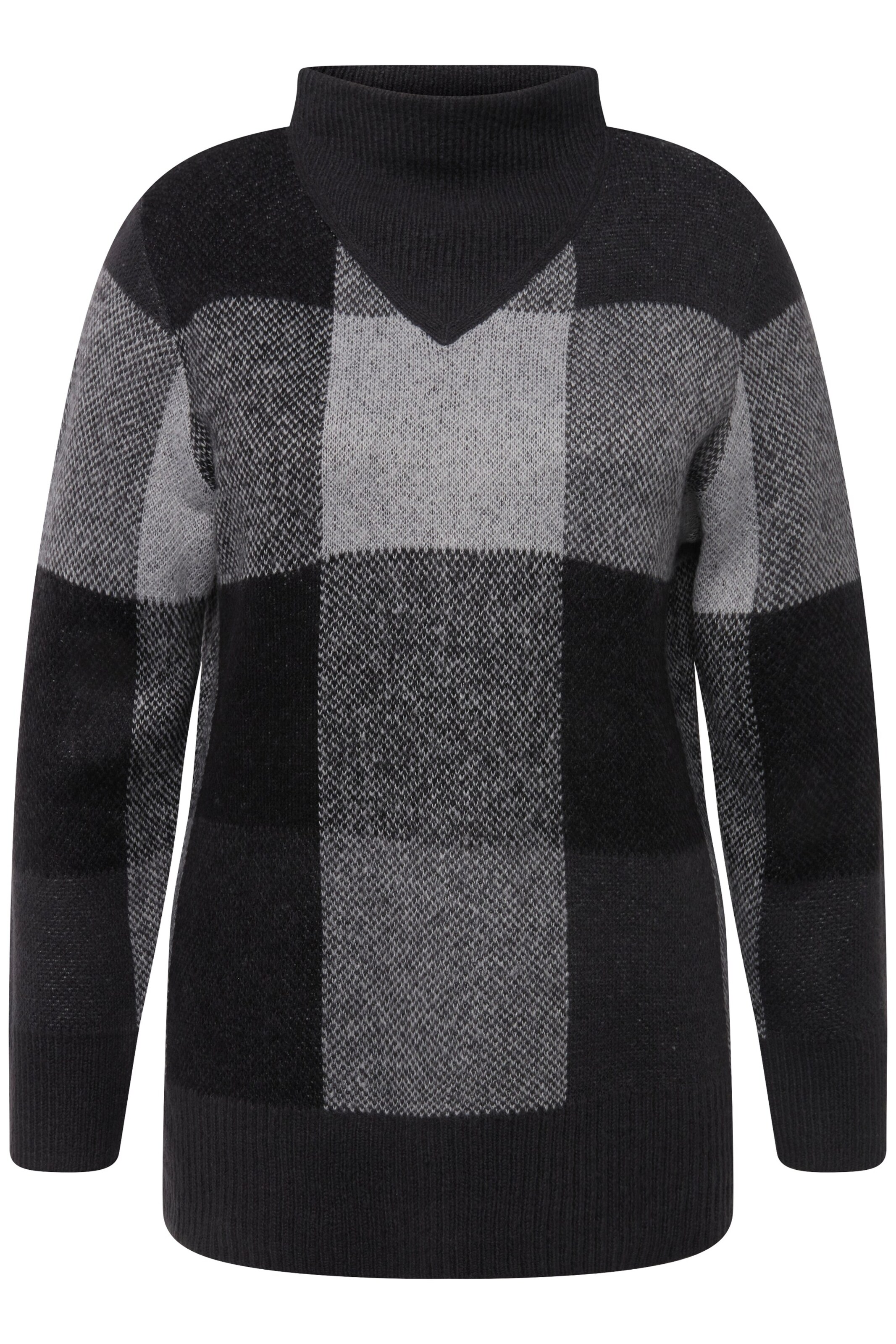 Pull-over Ulla Popken en gris : devant