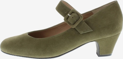 XAVER LUIS Schuhmanufaktur Pumps 'BETTINA - Spangenpumps mit Leder-Schließe' in 36 in oliv, Produktansicht
