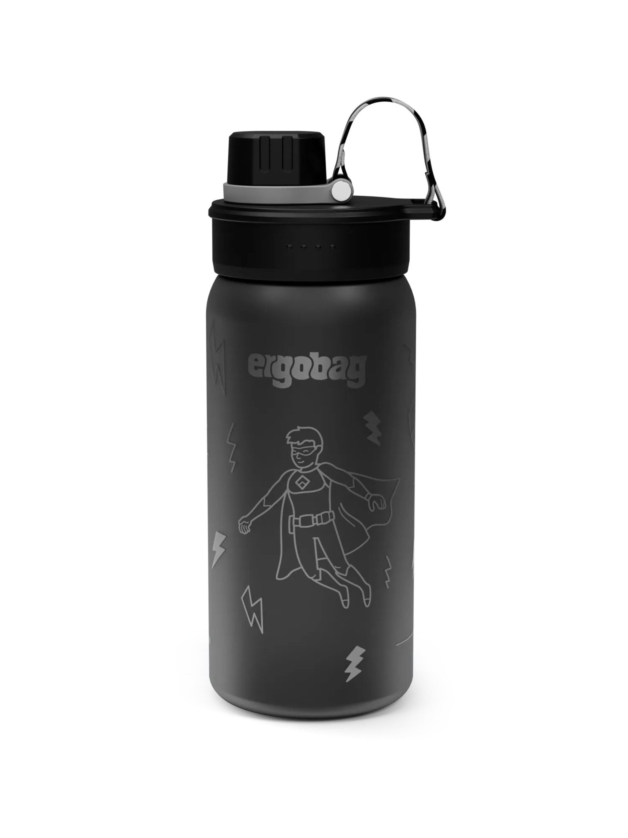 ergobag Trinkflasche 'Trinkflasche Trinkflasche'‌‌‌ in Schwarz: Vorderseite
