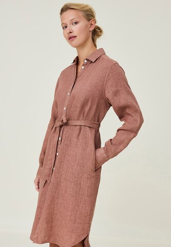 Lexington Shirt Dress 'Isa' in Brown: front