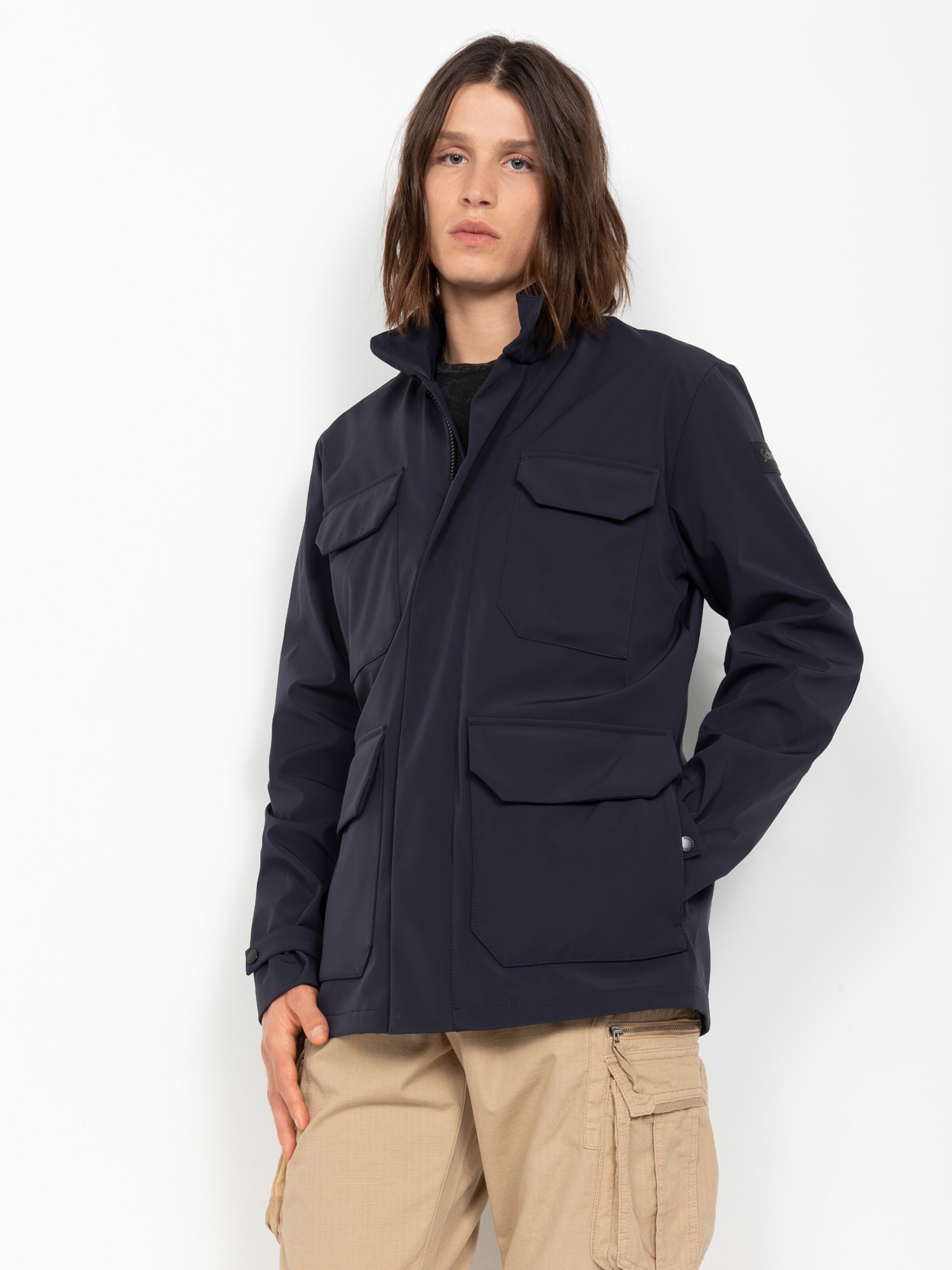 Schott NYC Winter Jacket in Blue: front