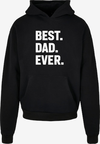 Merchcode Sweatshirt 'Fathers Day - Best Dad Ever' in Zwart: voorkant