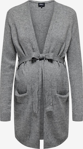 Only Maternity Knit Cardigan in Grey: front