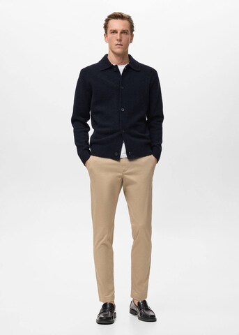 MANGO MAN Tapered Chino Pants 'Prato' in Beige