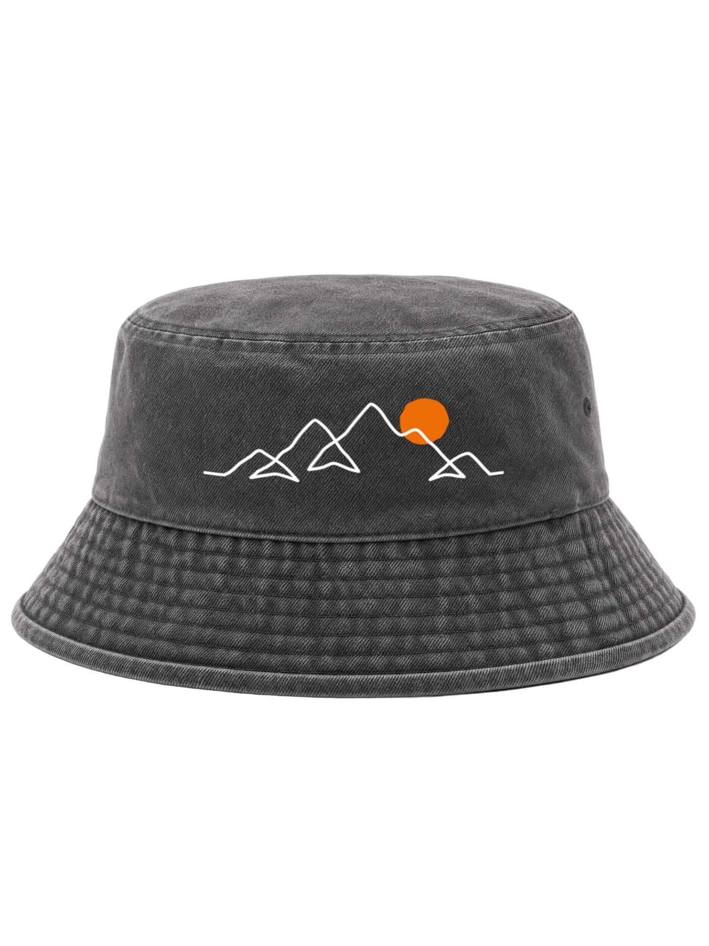 Neverless Hat 'Berg Linie' in Black: front