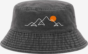 Neverless Hat 'Berg Linie' in Black: front