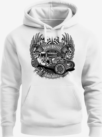 Neverless Sweatshirt 'Hot Rod' in Weiß: Vorderseite