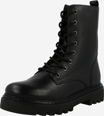 PS Poelman - Botines con cordones en negro: frente