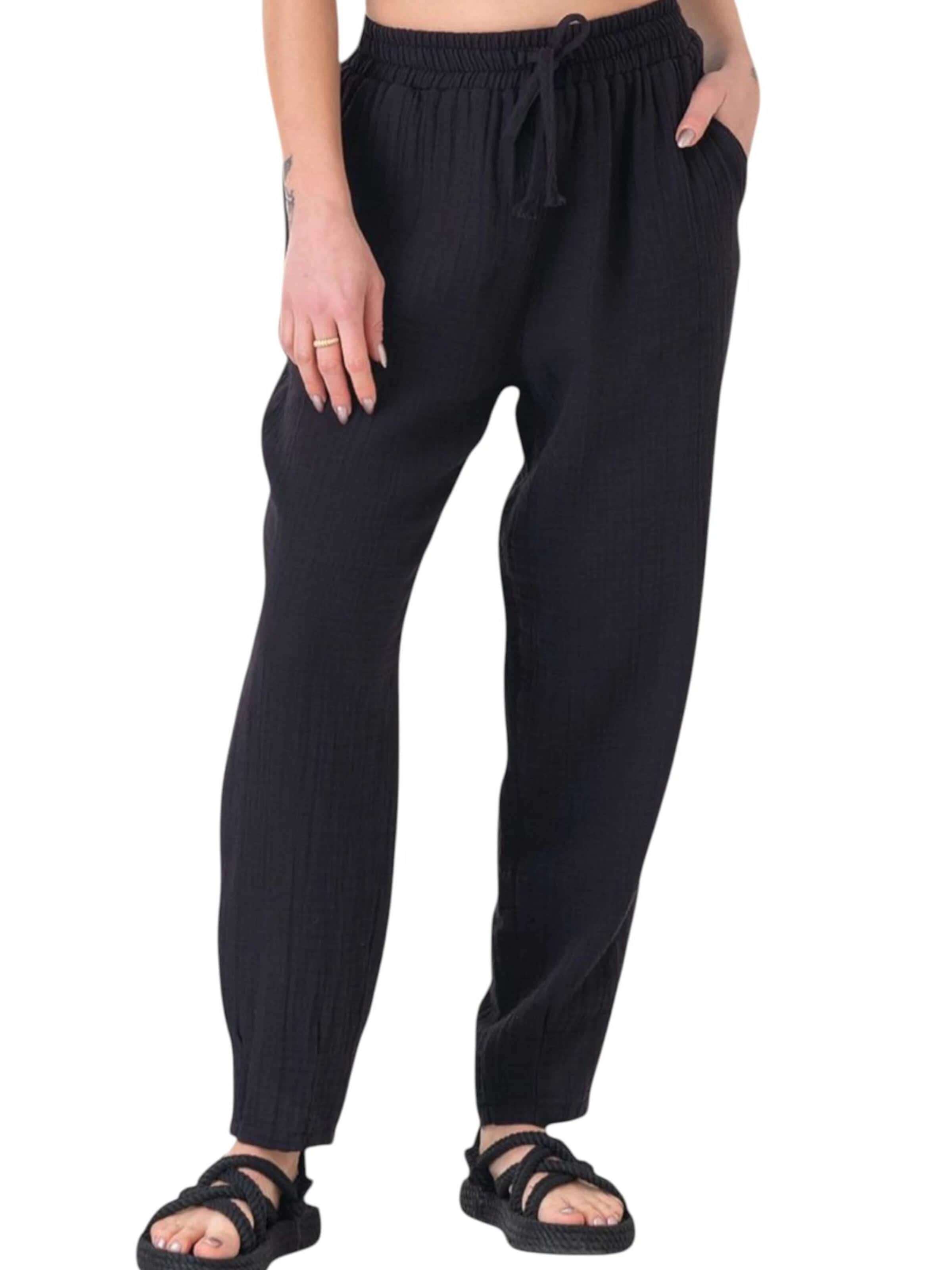 WENOR Tapered Broek 'TANORA' in Zwart