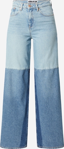 NEON & NYLON Wide leg Jeans 'DANI' in Blauw: voorkant