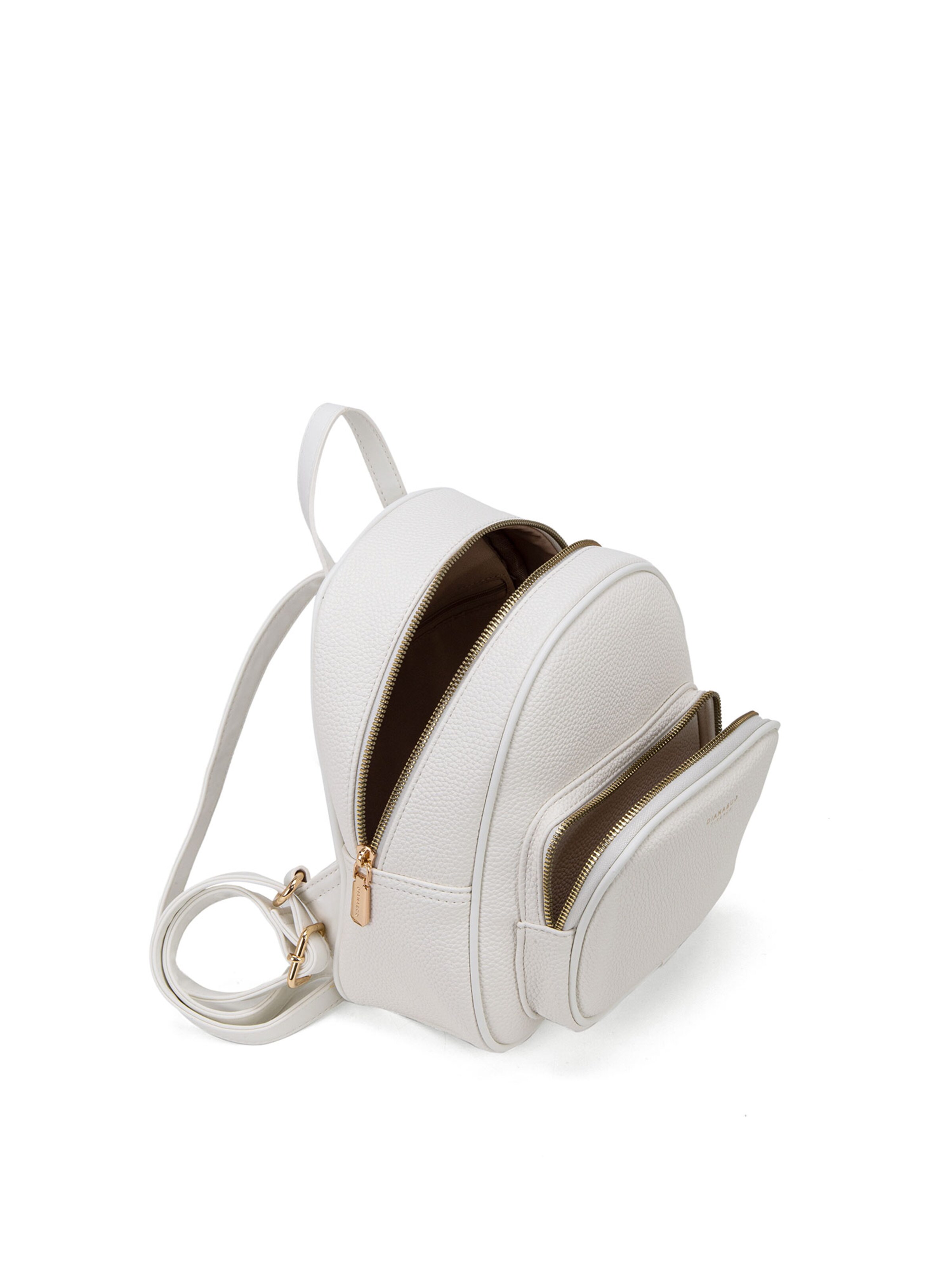 Zaino 'Zaino Donna Vegan Leather con Zip e Tasche Organizzate - Diana & Co' di Diana&Co. in bianco