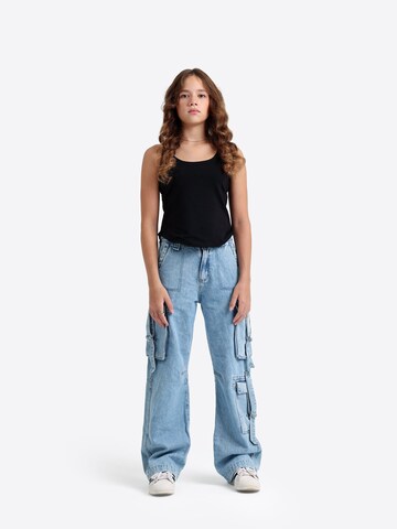 Solang Regular Hose Multicargo-Jeans in Blau: Vorderseite