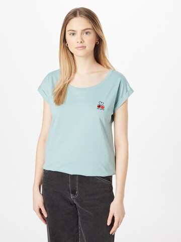 Iriedaily T-Shirt 'Veggie' in Blau: predná strana