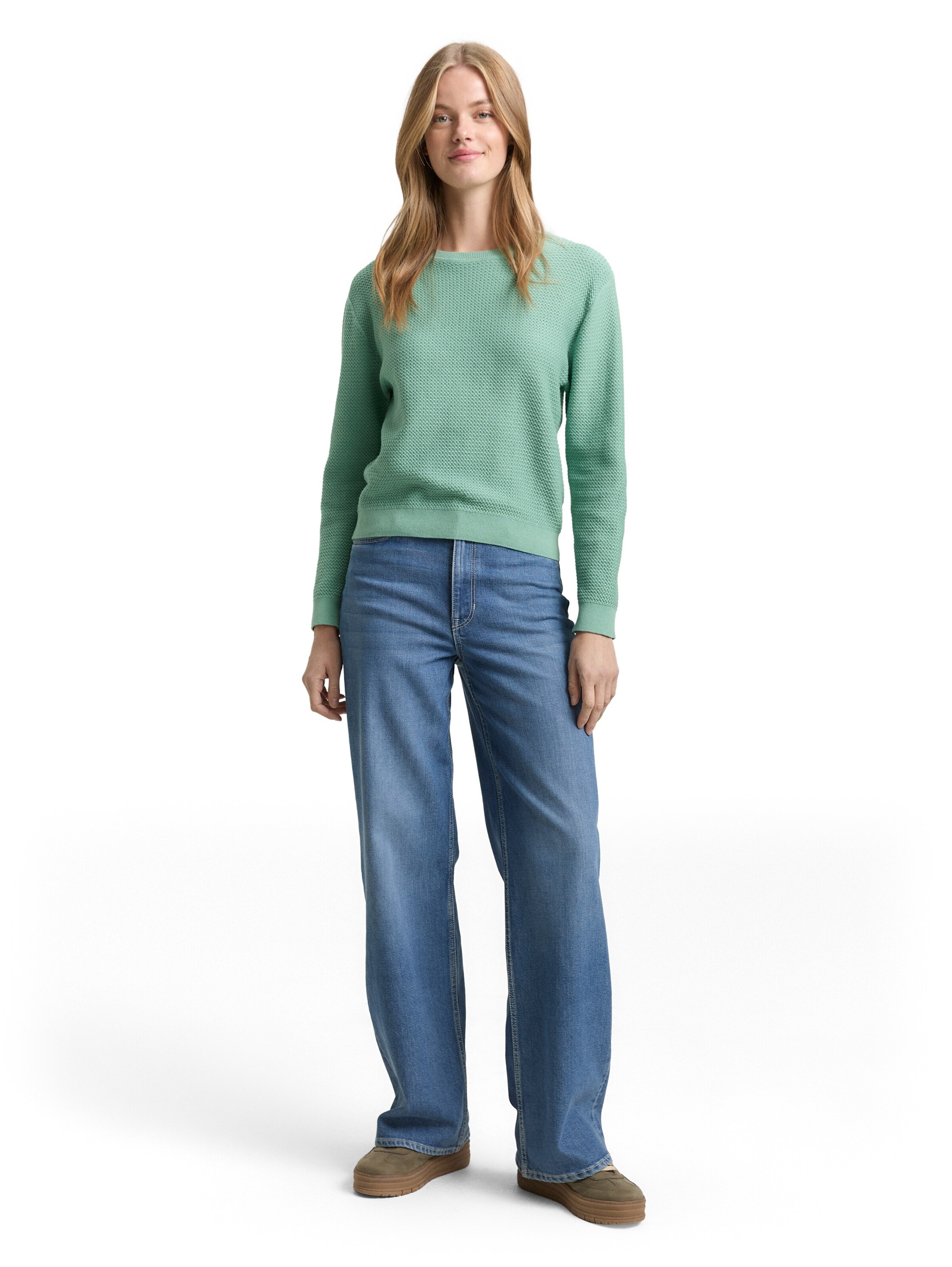 zaļš TOM TAILOR DENIM Džemperis