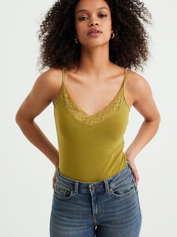 WE Fashion Topp, värv kollane