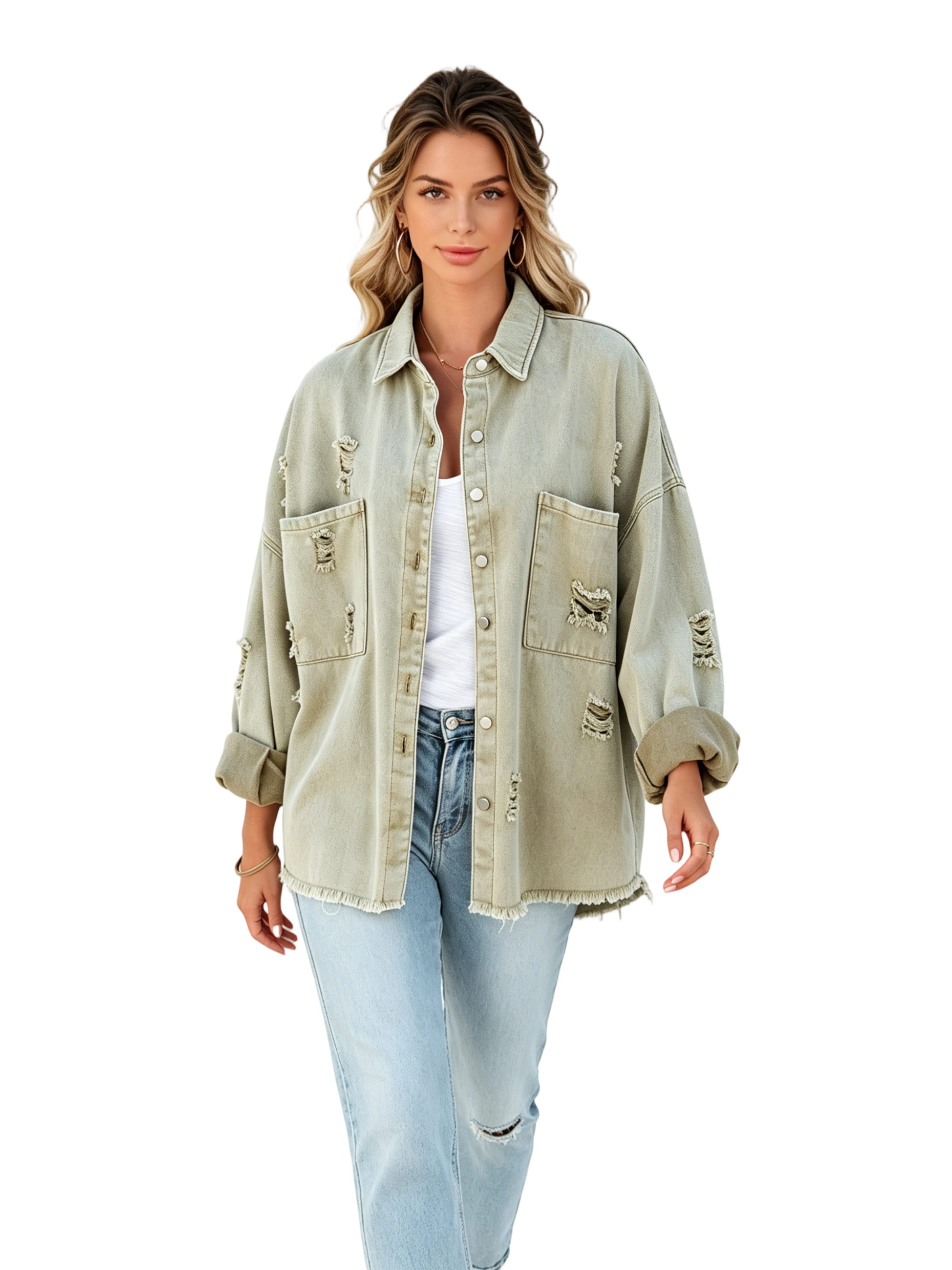 Yesfashion Between-Season Jacket in Green