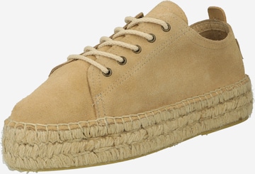 POMPEII - Zapatos con cordón 'CANARD' en marrón: frente