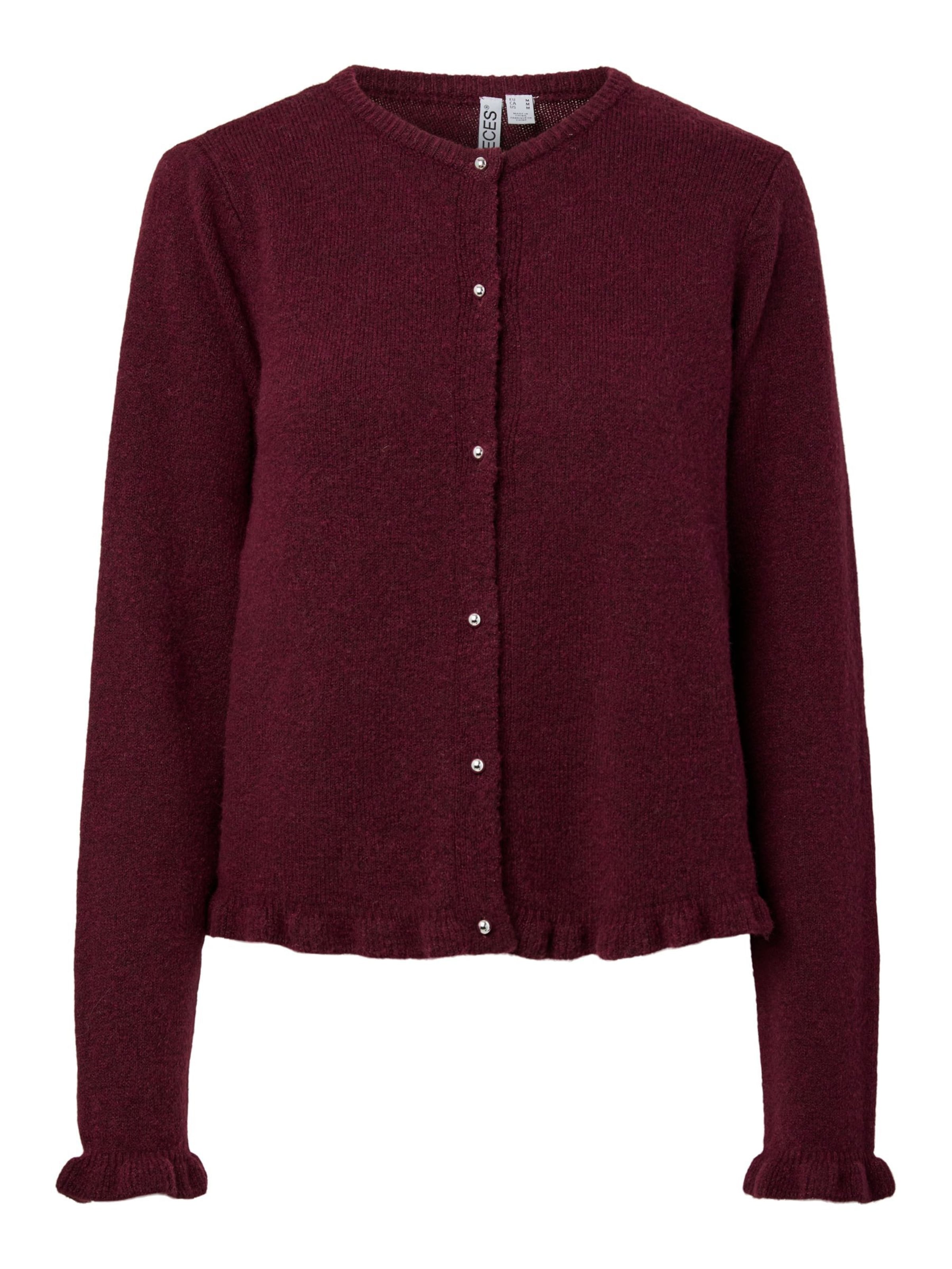 PIECES Cardigan 'PCAmos' i rød: forside