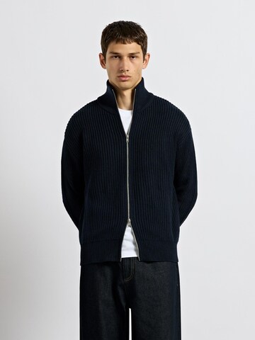 Burocs Knit Cardigan in Blue