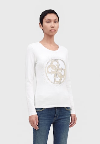 Tricou de la GUESS pe alb: față