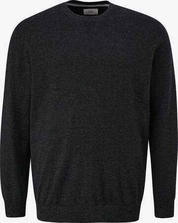 s.Oliver Men Big Sizes Sweater in Grey: front