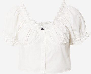 Gina Tricot Блуза 'Matilda' в бяло: отпред