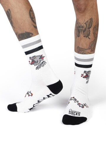 American Socks - Calcetines 'Cerberus' en blanco