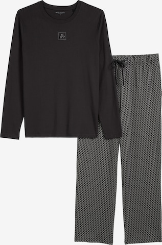 Marc O'Polo Pajamas long ' Mix N Match Cotton ' in Grey: front