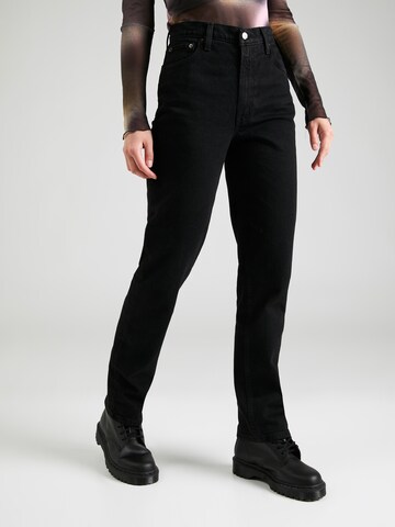 Regular Jeans de la Abercrombie & Fitch pe negru: față