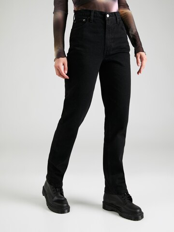 Abercrombie & Fitch Regular Jeans in Zwart: voorkant