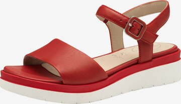 Sandales Tamaris en rouge : devant