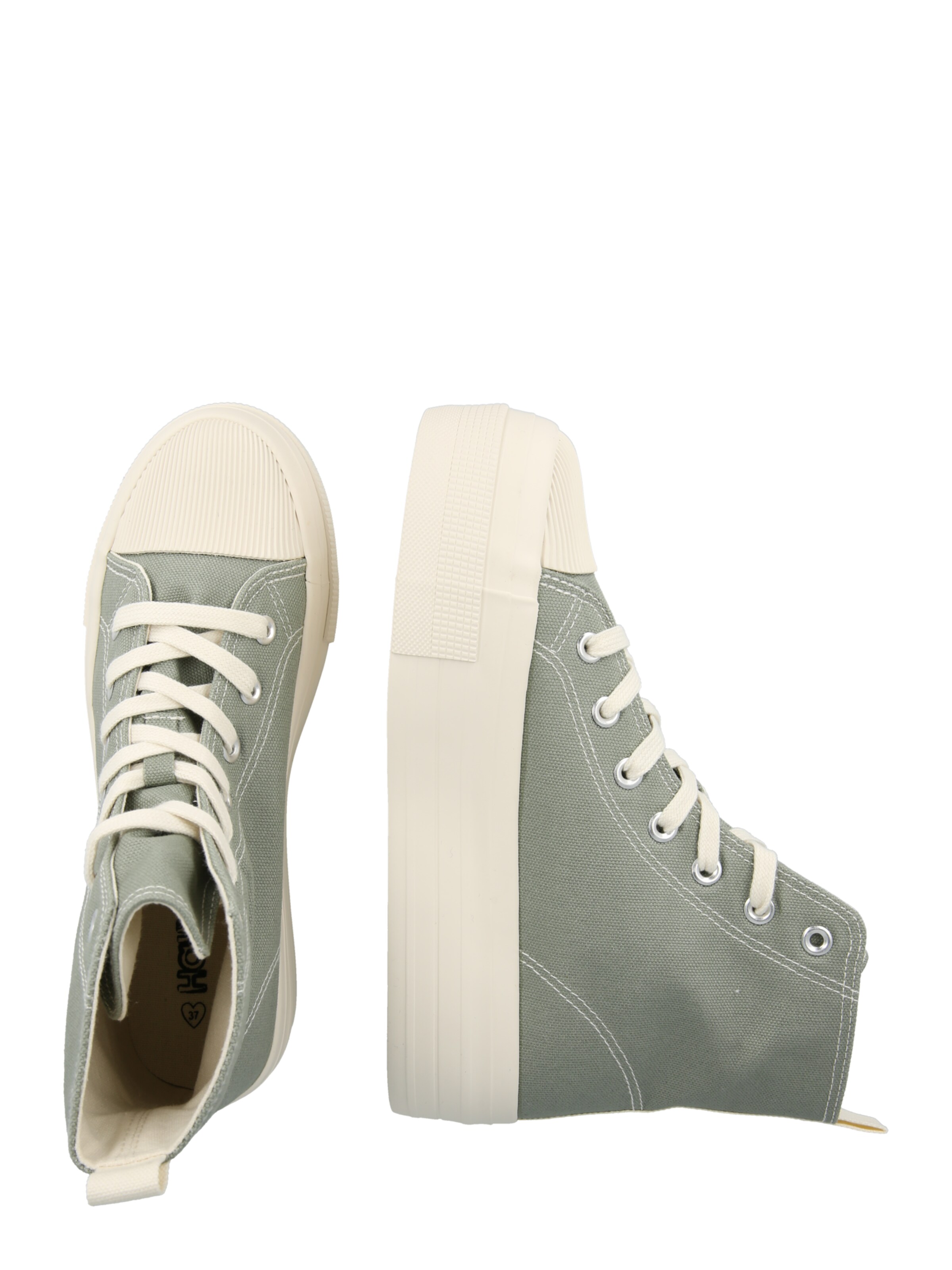 Hailys - Sapatilhas altas 'Lo44tta' em verde