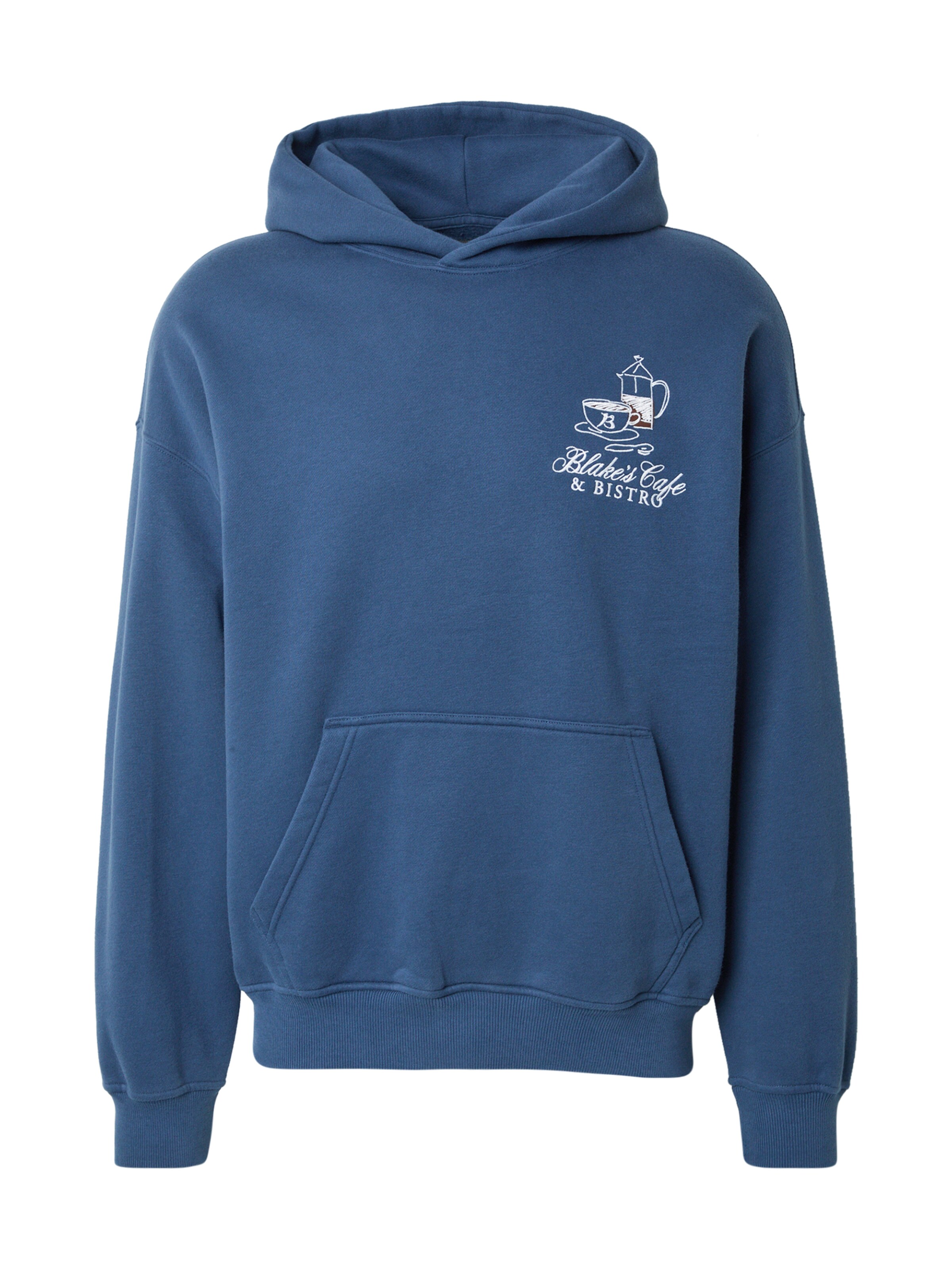 Abercrombie & Fitch Sweatshirt 'COFFEE SHOP' in Blue: front