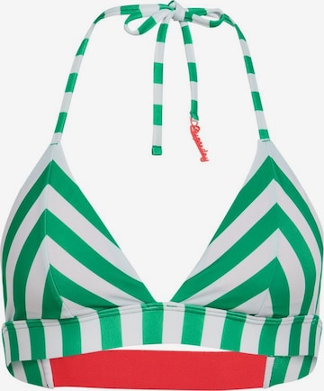 Triangle Hauts de bikini Superdry en vert : devant