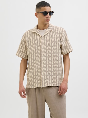 JACK & JONES Классический крой Рубашка 'JORSUMMER LUKE' в Коричневый: спереди